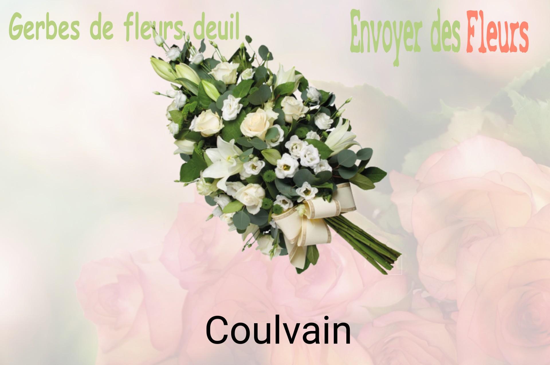 Gerbe de fleurs de deuil livrée à Coulvain